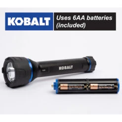 Kobalt Virtually Indestructible Waterproof - 1500 Lumens LED Flashlight (Batteries Included) -Kobalt 19225285ca L