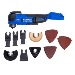 Kobalt 24-Volt Max 18-Piece Cordless Brushless Oscillating Tool Kit - Bare Tool Without Battery -Kobalt 32165052c L