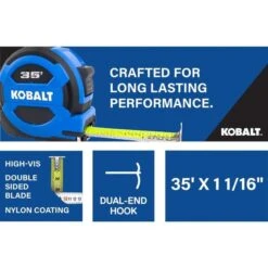 Kobalt 35-ft Blue Self-Locking Measuring Tape -Kobalt 32435014da L