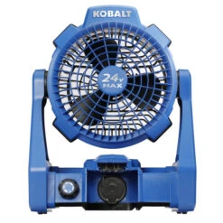 Kobalt 24-V Max Cordless Jobsite Fan - 600-CFM - Blue - Bare Tool Without Battery -Kobalt 45595009 L